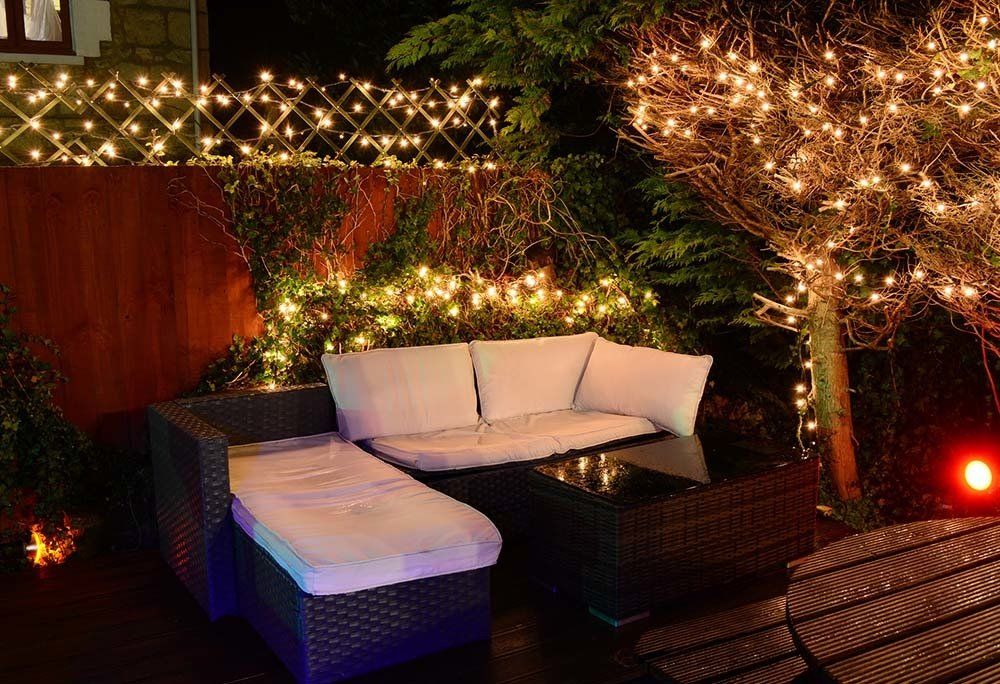Holiday Light in Patio — Dayton, TX — Precision Lawns