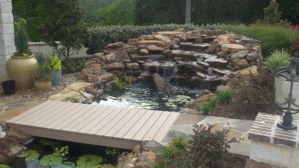 Waterscape at the Backyard — Dayton, TX — Precision Lawns