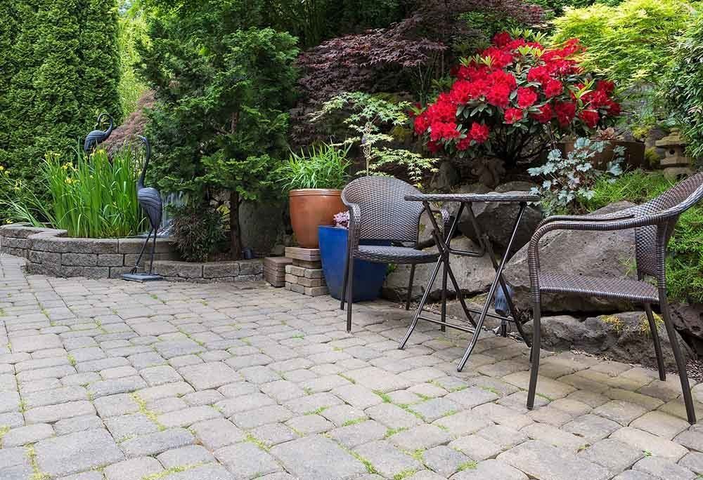 Paver Patio in the Garden — Dayton, TX — Precision Lawns