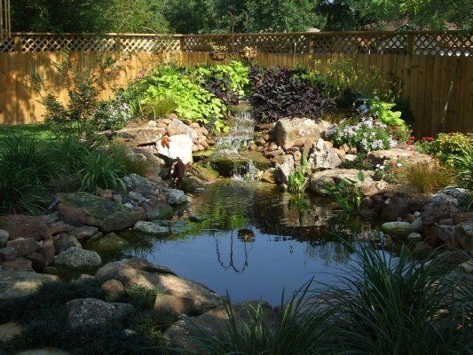 Beautiful Waterscape — Dayton, TX — Precision Lawns