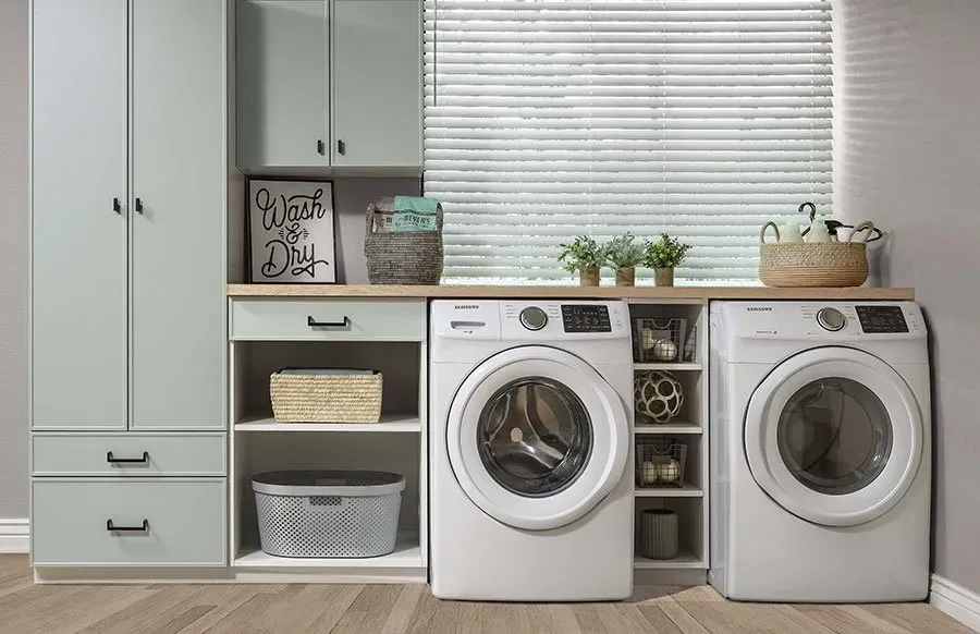 Custom Laundry Room Cabinet Installation