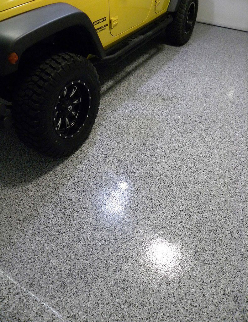 Decorative Chip Epoxy Garage Flooring