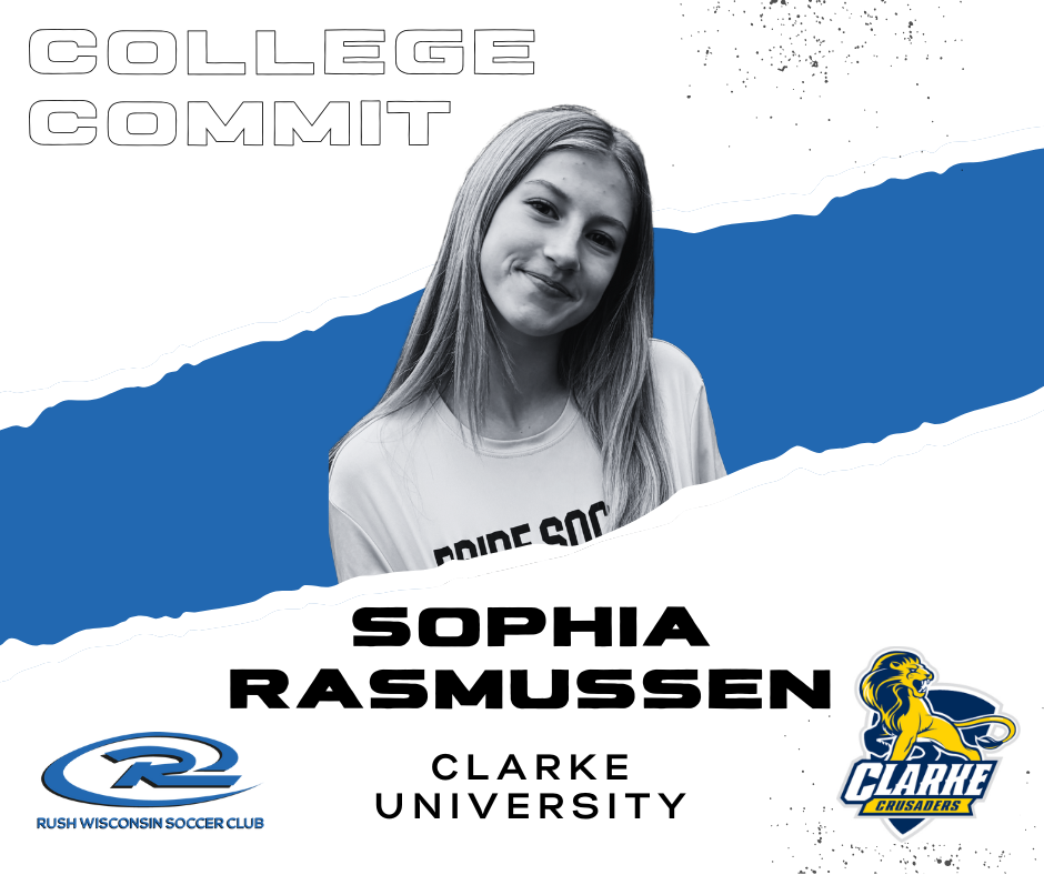 Sophia Rasmussen college commitment announcement for Clarke University.