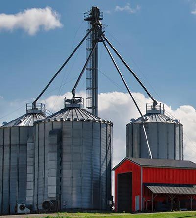 Industrial Grain Dryer — Red Building and Grain Facilities in Cedar Rapids, IA