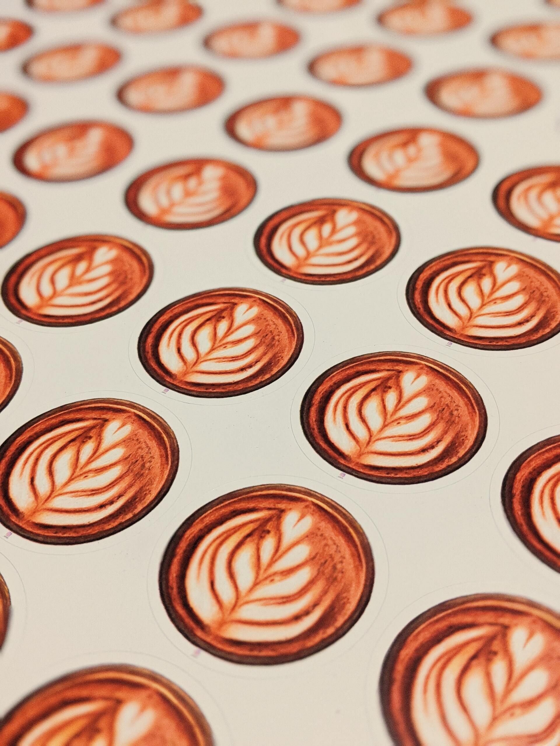 custom coffee sticker