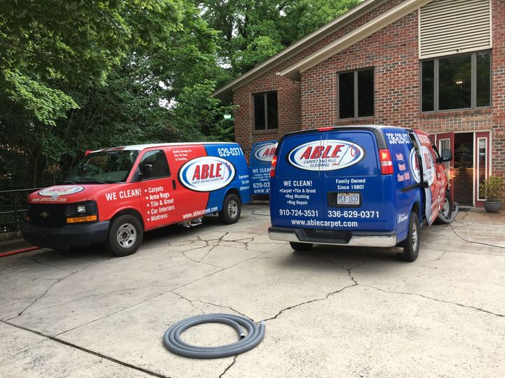 Able Carpet & Rug Cleaning Svc vans