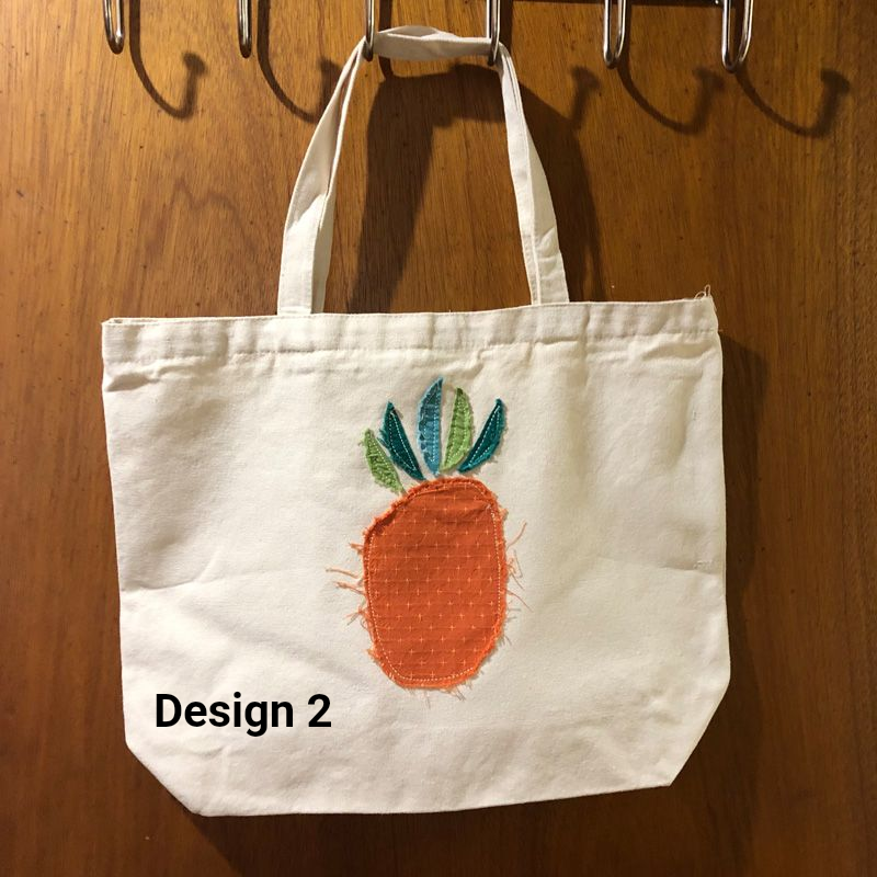 Upcycled Tote Bag with Appliquéd Graphic