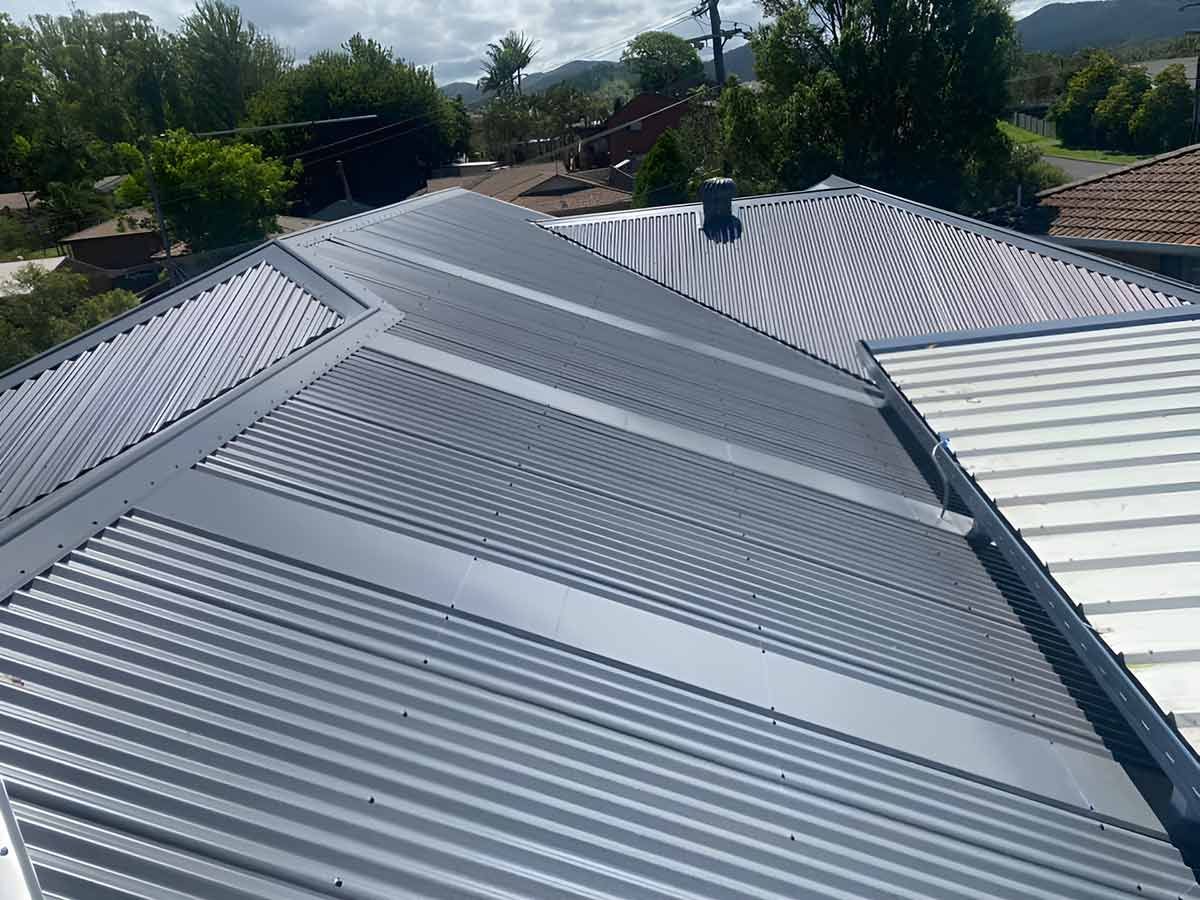 the Roof of a House With a Metal Roof and a White Roof — Ben McLennan Constructions in Grafton, NSW