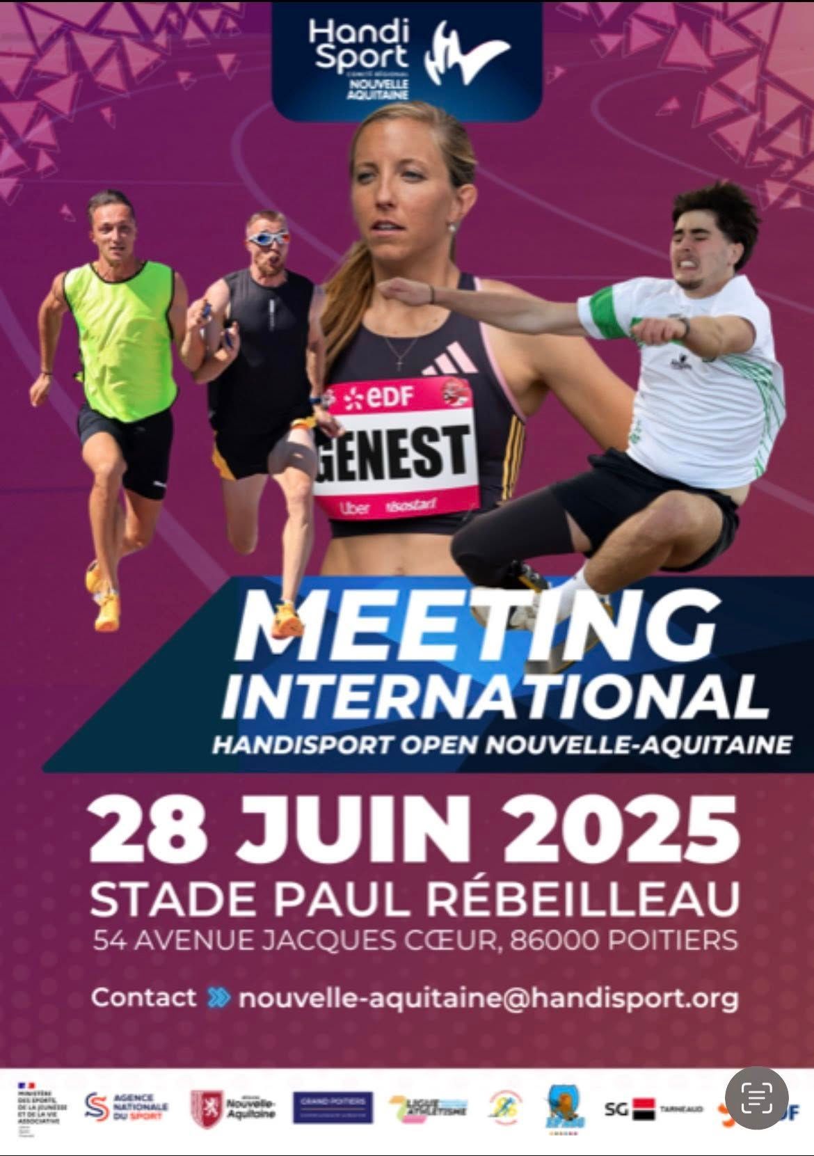 affiche meeting international handisport de Poitiers