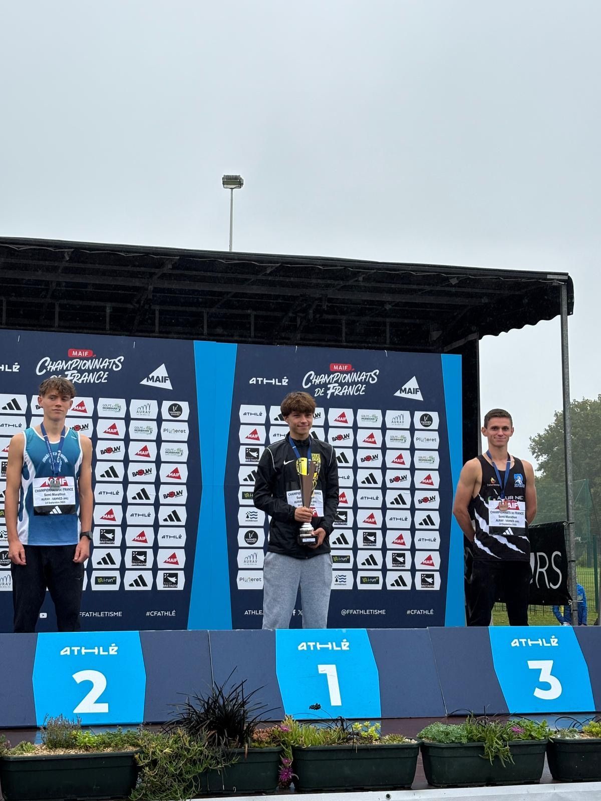 Mathis Moreau podium championnat de France de semi-marathon 2025