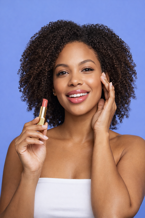 Beauty consumer smiling