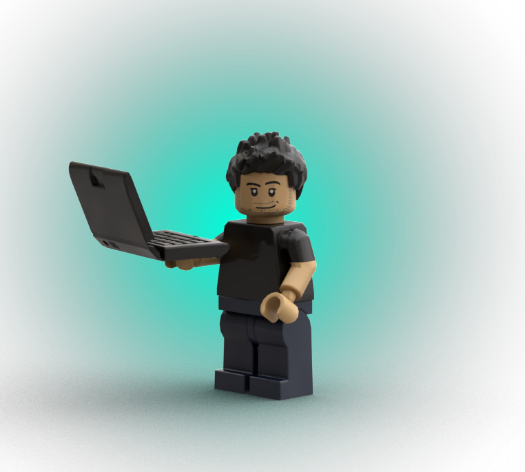 A lego version of Cali, the Louisville based web designer at No Dice