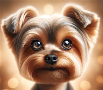 A Yorkshire Terrier with Floppy Ears