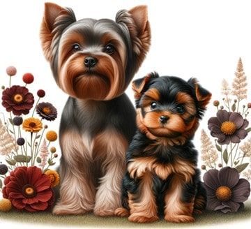 Yorkie Color Differences Pup to Adult