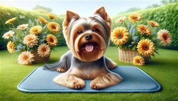 Yorkshire Terrier on Cooling Mat