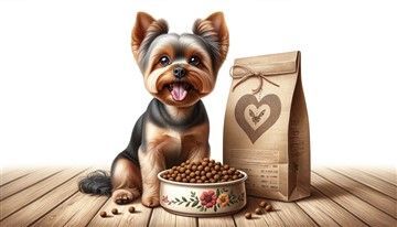Yorkshire Terrier with Dog Food - Main Image