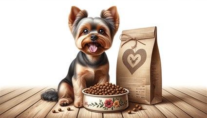 Yorkshire Terrier with Dog Food - Main Image