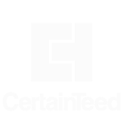 CertainTeed logo, white text and stylized square shape.