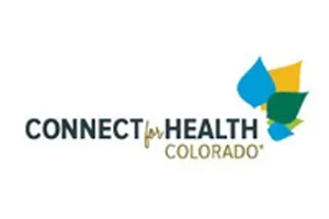 A logo for connect health colorado with a heartbeat