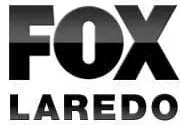 A black and white logo for fox laredo on a white background.