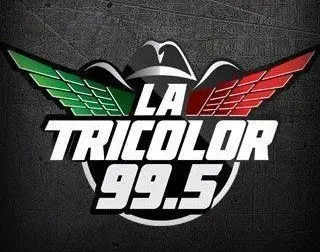 The logo for la tricolor 99.5 is on a black background.