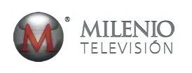 A logo for milenio television is shown on a white background