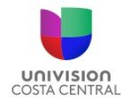 The univision costa central logo is a colorful u with a shield on it.