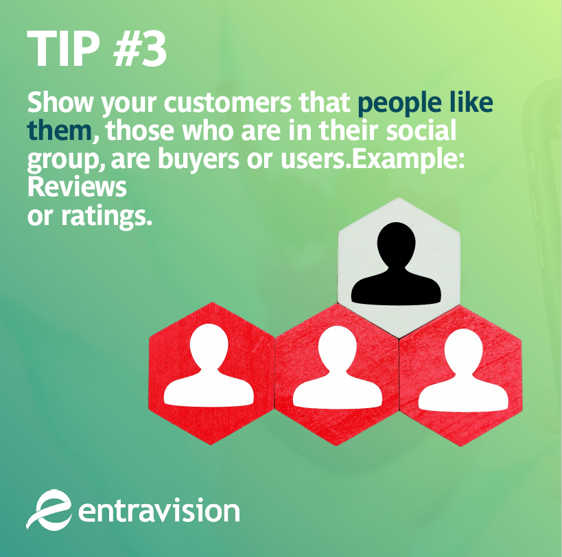 Text Tip about online persuasion with Review & ratings