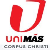 A red and black logo for unimas corpus christi.