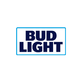 The bud light logo is on a white background.