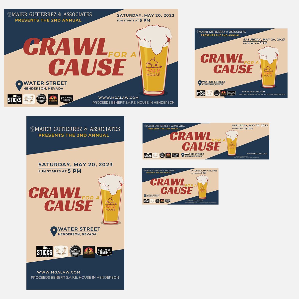 A poster for a crawl for a cause event