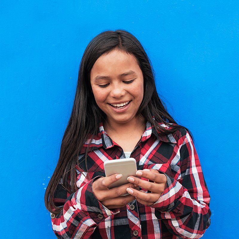 woman using her mobile phone