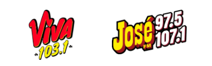 Two logos for jose 107.1 and viva 103.1