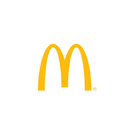 A yellow mcdonald 's logo on a white background