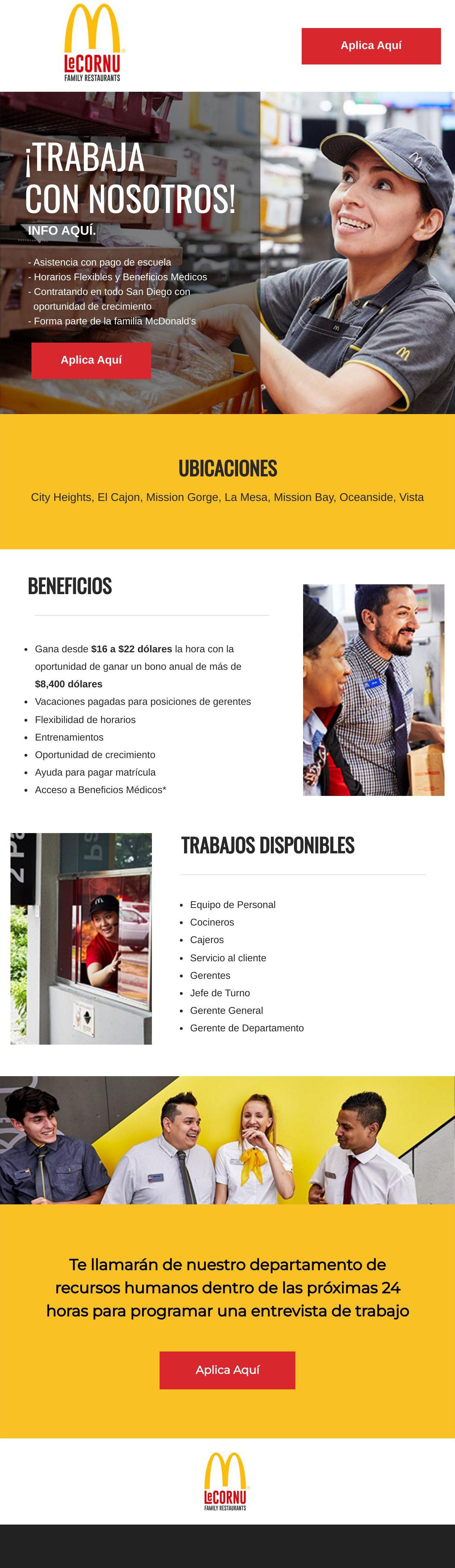 A screenshot of a mcdonald 's website.