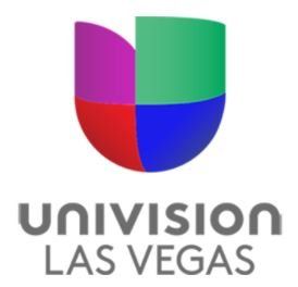 A logo for univision las vegas is shown