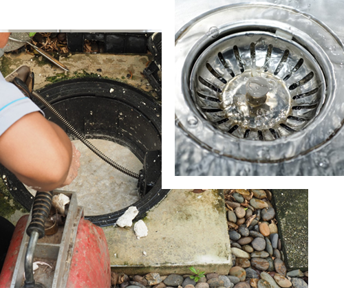 A man is fixing a faucet in a bathroom sink.