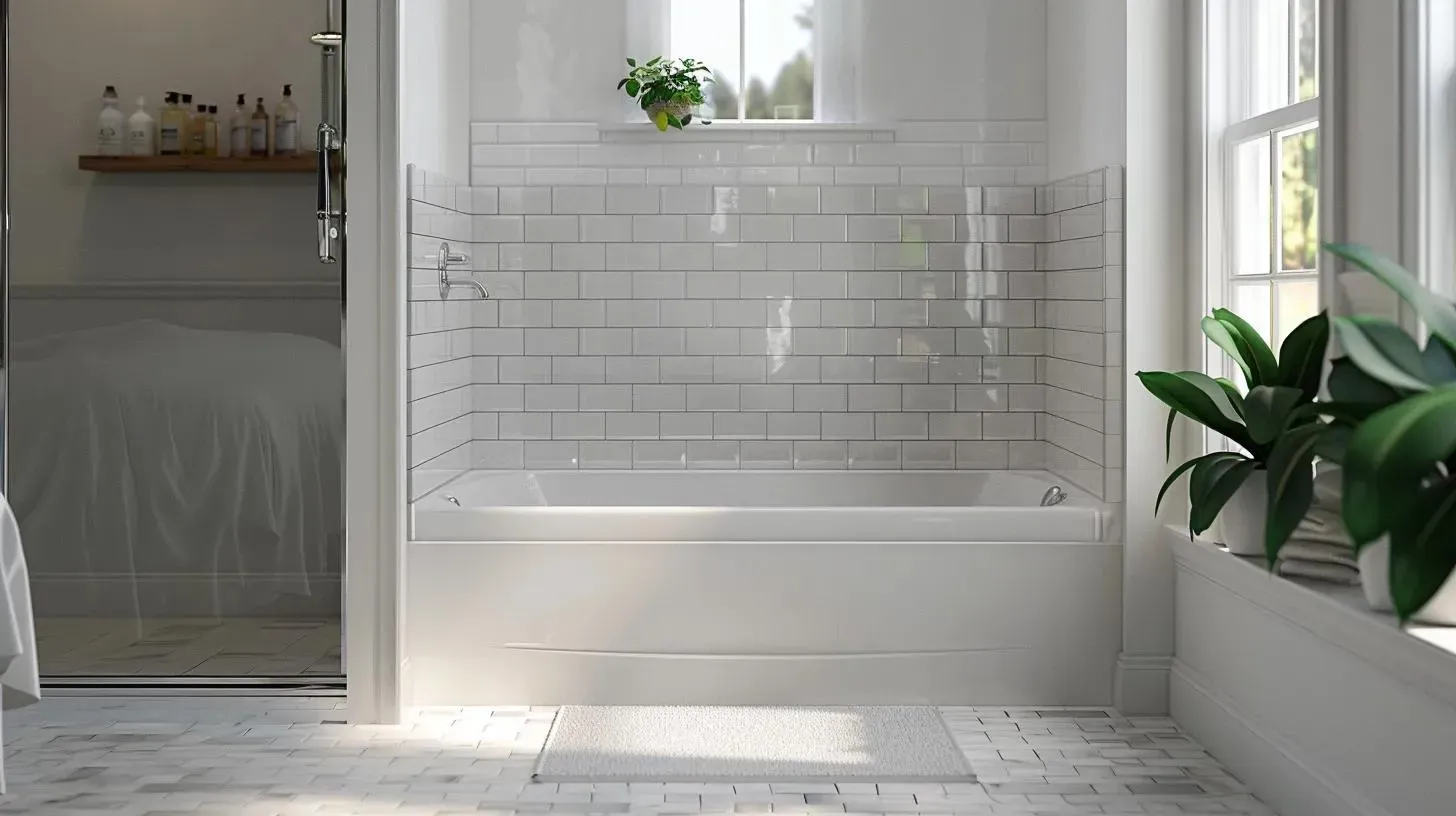 A tub-to-shower conversion 