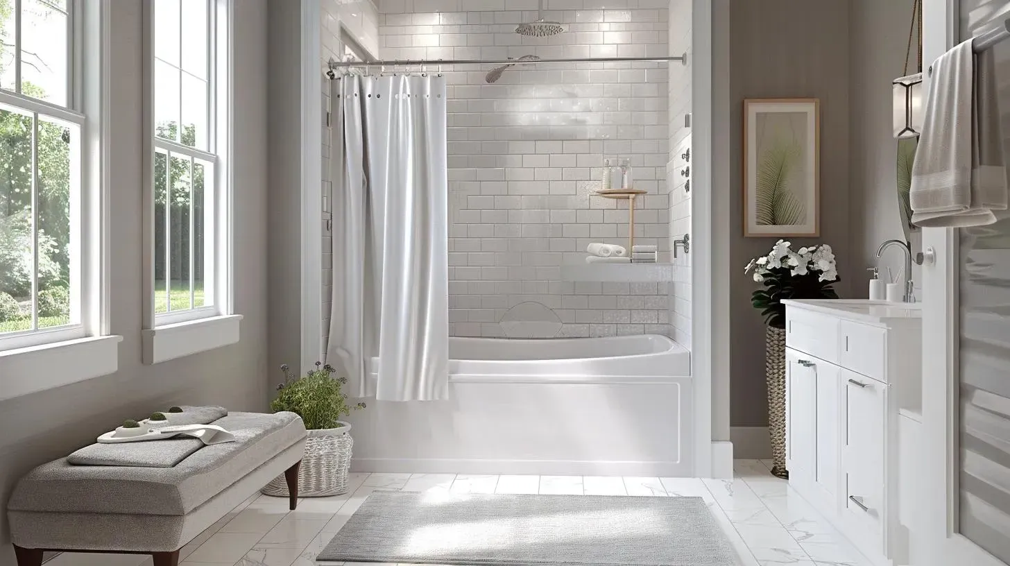 bathtub  converted into a shower