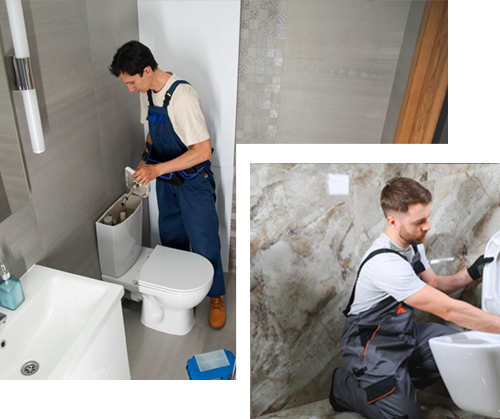 A man is fixing a sink in a kitchen.