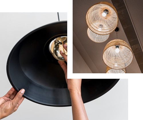 A man is fixing a faucet in a bathroom sink.