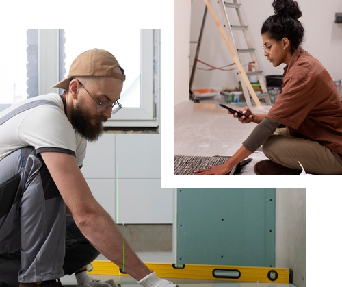 Electrician working on electrical panel, testing wires with a multimeter. Close up of the panel and wiring.
