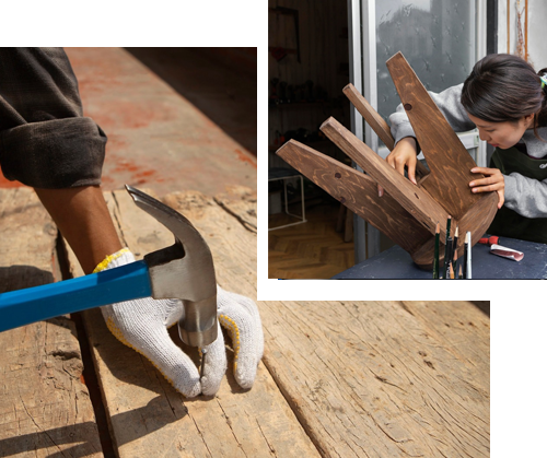 A man is fixing a sink in a kitchen.