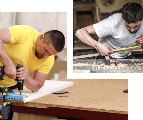 A man is fixing a sink in a kitchen.