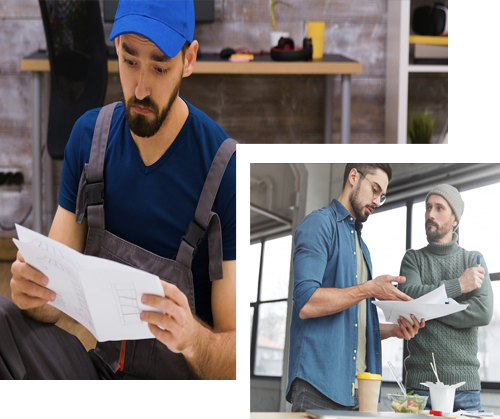 A man is fixing a sink in a kitchen.