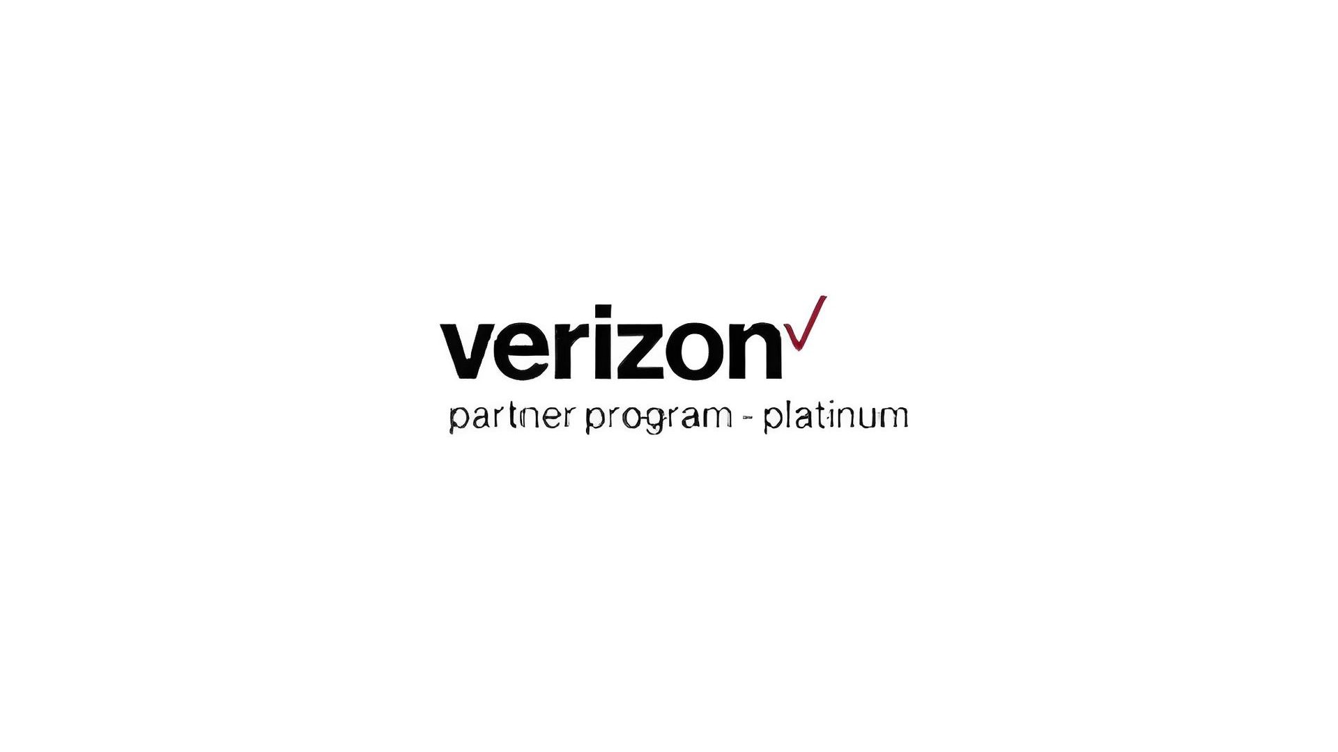 The verizon logo is on a white background.