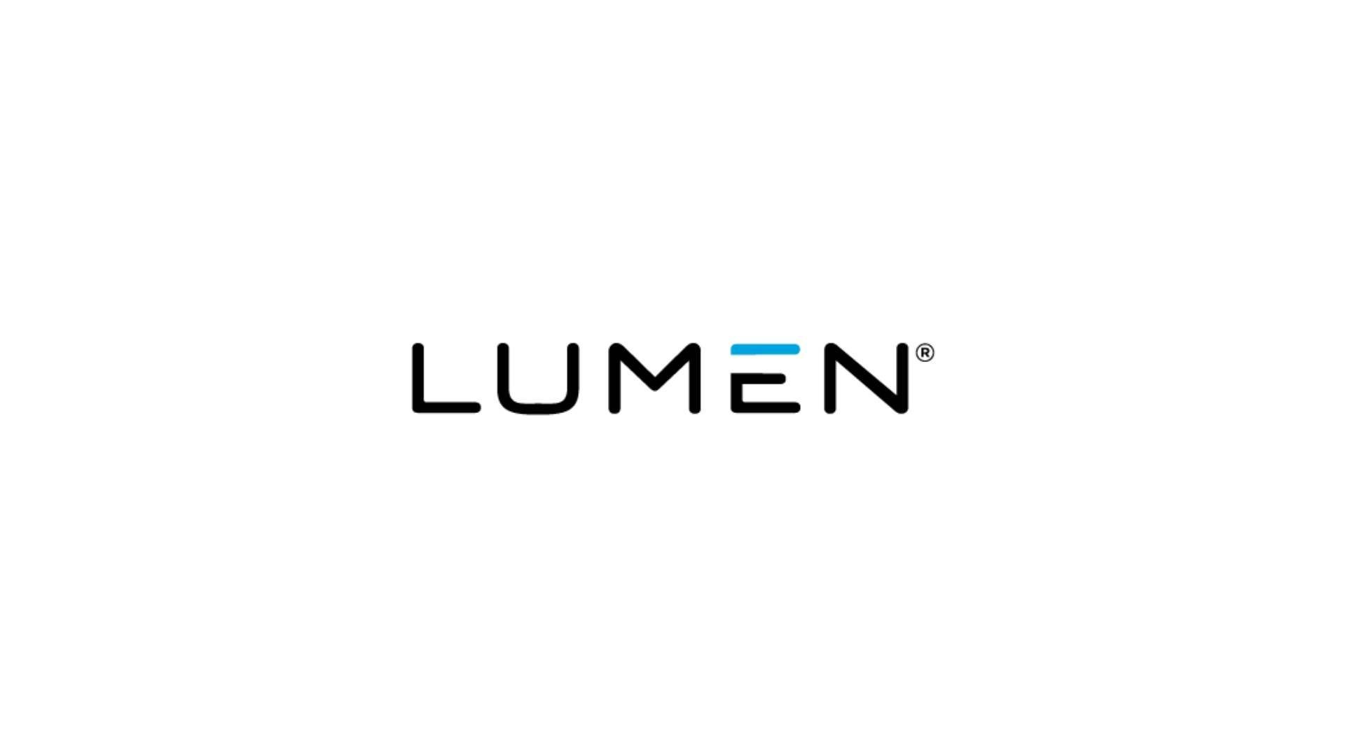 A logo for lumen is shown on a white background.
