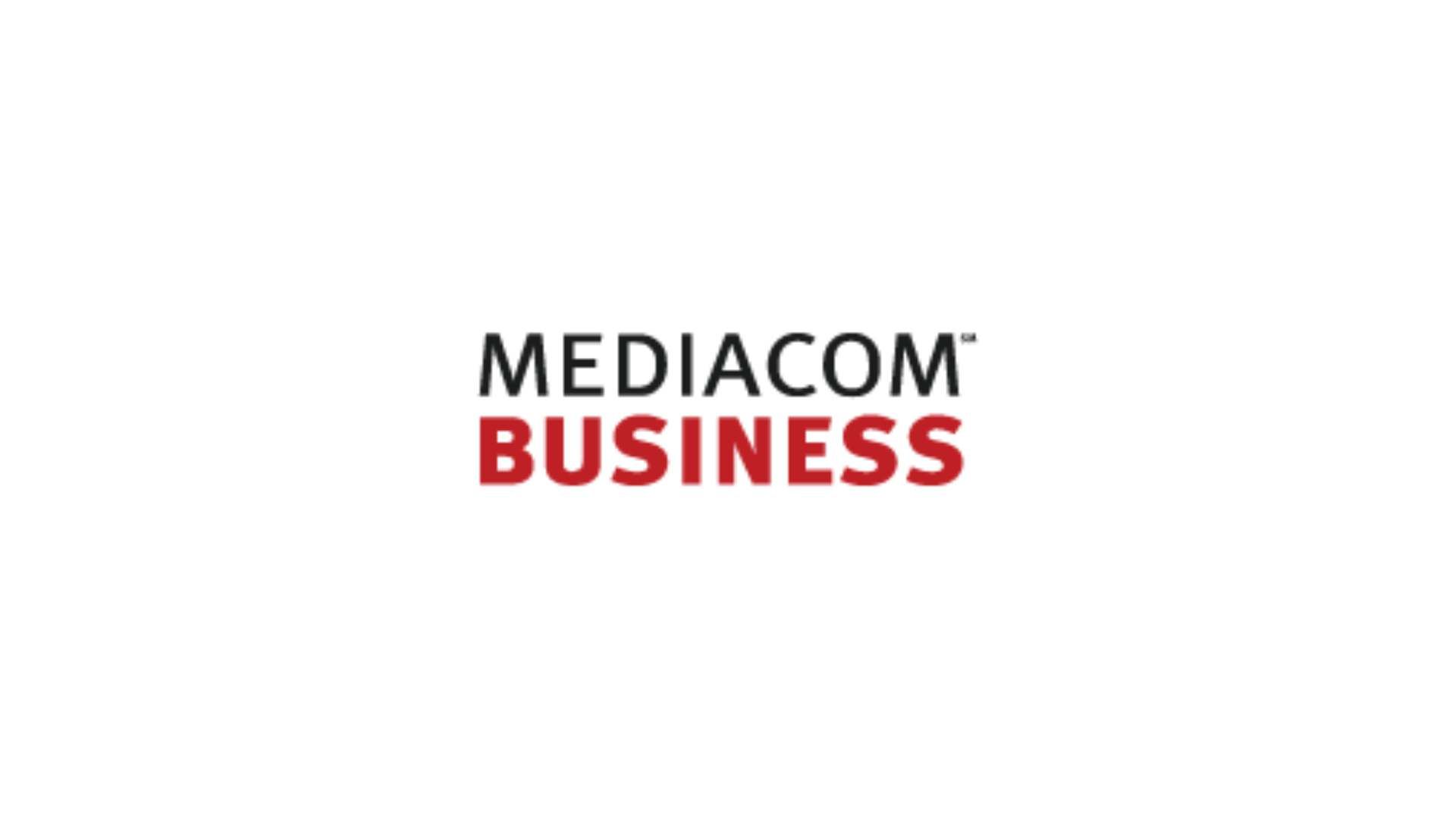 The mediacom business logo is on a white background.