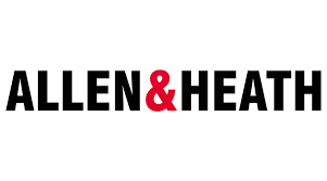 Allen & Heath logo with black text and red ampersand.