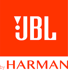 JBL logo with white text on an orange background,